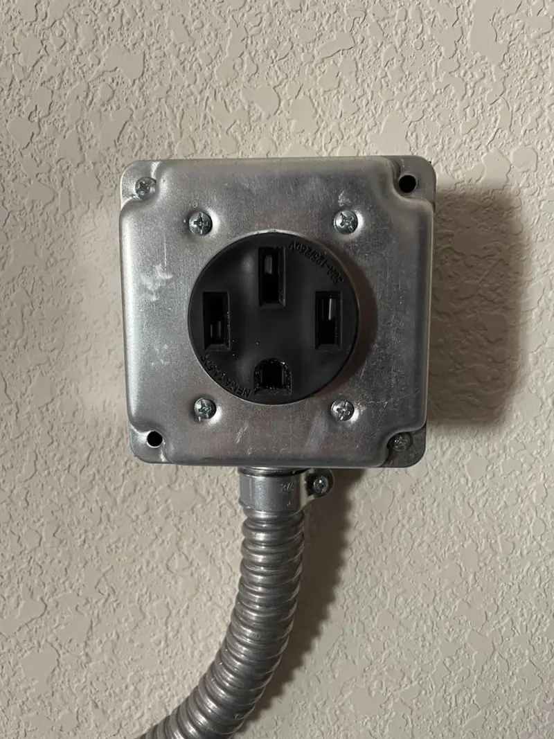 NEMA 14-50 outlet installed for Smart Home Electrical in Kilgore